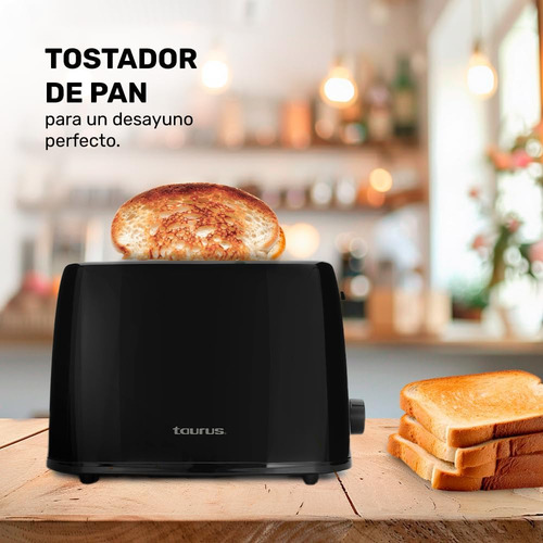 Tostador Taurus Lucerna 6 Ajustes De Temperatura Negro
