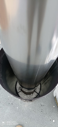 Tubo Chimenea Nat A.inox 304 2mm Diametro 220cm Sin Costura