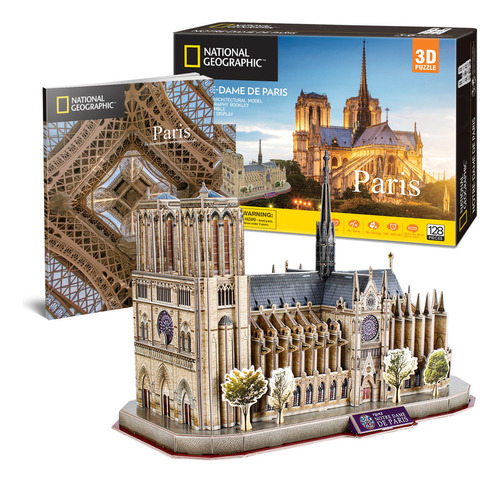 Rompecabezas 3d Notre Dame Paris Nat Geo Cubicfun