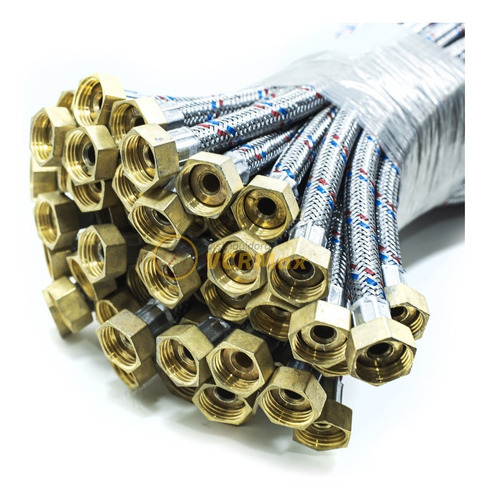 Imagen 2 de 7 de Flexible Mallado De Gas 1/2 X 1,20 Metros