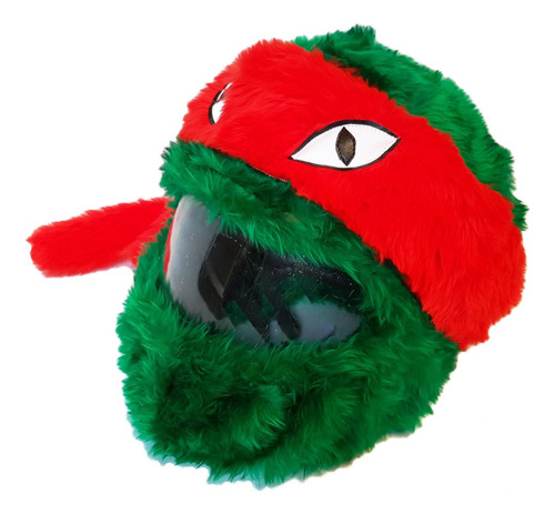 Funda Para Casco De Moto Peluche - Tortuga Ninja Verde - Universal