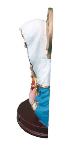 Imagem 2 de 4 de Sagrado Coração De Maria Imagem Com Base Em Resina De 12 Cm