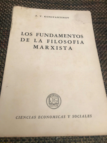 Libro Los Fundamentos De La Filosofía Marxista