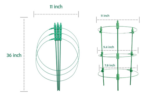 Jaulas Ajustables De Soporte Para Plantas De Tomate. Paqu...