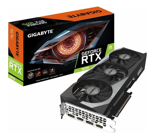 Tarjeta de video Nvidia Gigabyte  Gaming GeForce RTX 30 Series RTX 3070 GV-N3070GAMING OC-8GD OC Edition 8GB