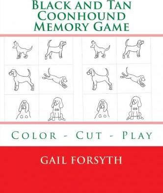 Libro Black And Tan Coonhound Memory Game : Color - Cut -...