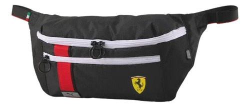 Riñonera Puma Ferrari Reforzada Calidad Premium Color Negro Diseño De La Tela Lisa