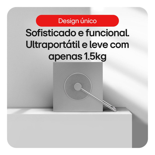 Projetor LG CineBeam Q 4K UHD Laser, Smart WebOS, Leve e Ultraportátil, até 120”, Screen Share, Air Play, Bluetooth e Alto-falante - HU710PB