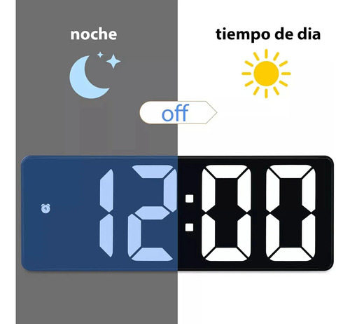 Reloj Digital De Pared Led Termómetro Y Despertadores