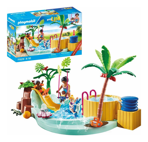 Playmobil Pileta Niños Jacuzzi +53pcs 4 Figuras 71529 Pileta Jacuzzi