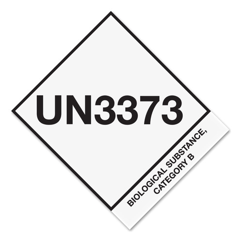4 X 3 - Un3373 Sustancia Biologica Categoria B  Etiquetas 