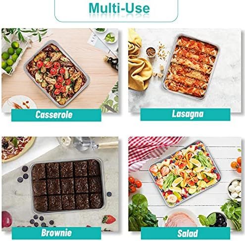 Teamfar Molde Para Lasaña, Molde Para Pasteles Rectangular D