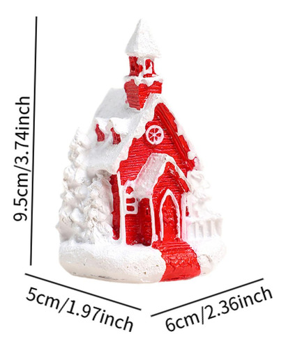Mini Casa De Nieve Navideña, 6x5x9,5 Cm Una Sola Capa