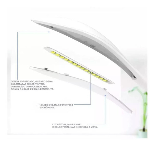 Lámpara de escritorio LED táctil ajustable Usb Claw