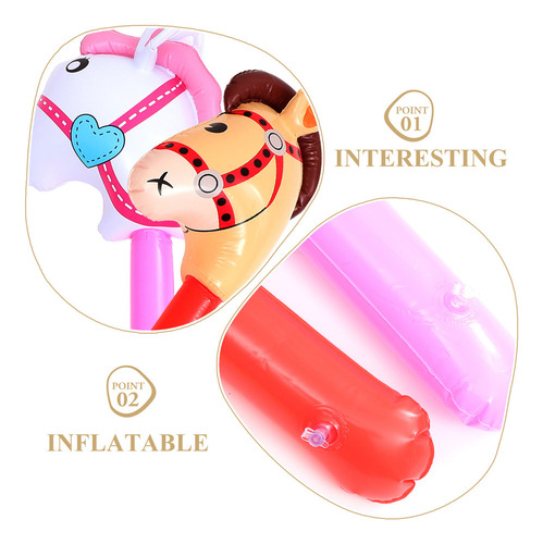 Palo Inflable Con Forma De Cabeza De Caballo, 6 Unidades