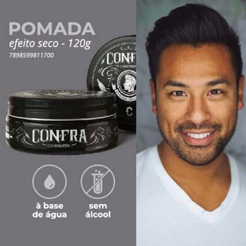 Imagem 4 de 6 de Pomada Modeladora Efeito Seco Confra Grooming (2 Unidades)