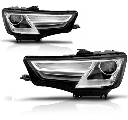 Par Farol Audi A4 2016 2017 2018 2019 Com Motor Com Led Tyc