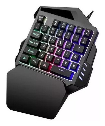 Teclado Gamer Usb Una Mano Retroiluminado 