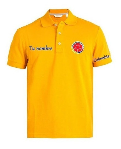 Camiseta Tipo Polo Colombia Personalizada