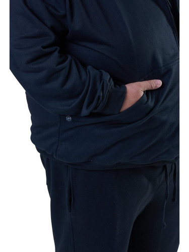 Moletom Plus Size Masculino Preto Com Ziper