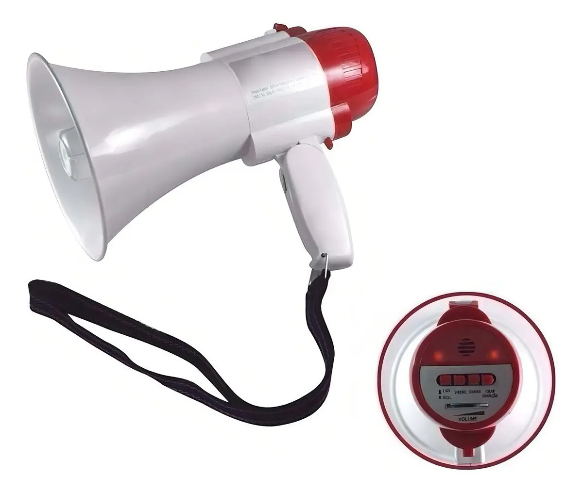 Megafone Profissional Recarregável Amplificador Voz Aikino