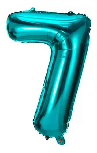 Balão Metalizado Números Tifany 16pol 40cm 1und Cor 7