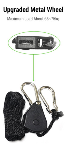 Polea De Camping Con Hebilla De Cuerda Ajustable De 2 M 1/8