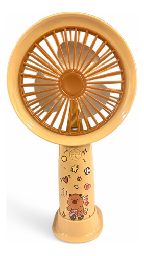 Mini Ventilador Capibara Portatil Usb-c Recargable Lindo Fan Beige