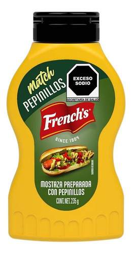 10 Pzas Mostaza French's Match Con Pepinillos 235 G