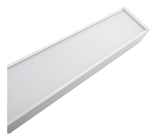 Luminária Pendente Escritório Retangular Pe01 Branca 120cm