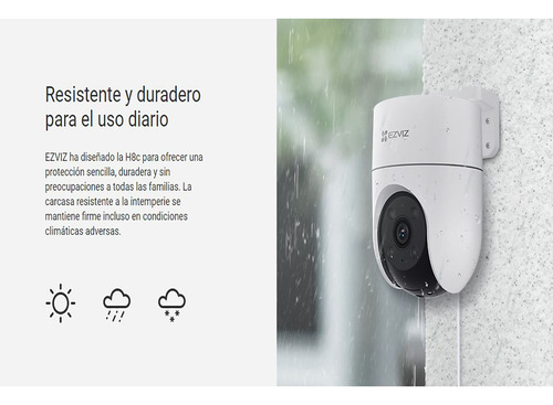 Cámara Seguridad Wifi Ezviz H8c 4mp Giratoria 360° Externa