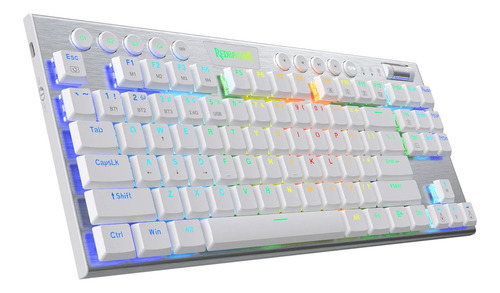 Teclado Mecanico Gamer Tkl Redragon Horus Blanco Switch Red