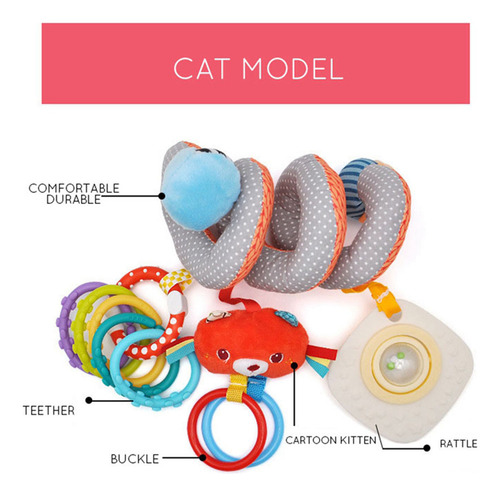 Mz Brinquedo Espiral Para Carrinho De Bebê, Berço, Carrinho