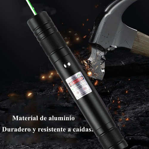 Puntero Láser Recargable Usb Verde De 5000mw