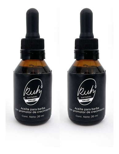 Aceite Estimulante Crecimiento De Barba Ruh Natural X2 Uni