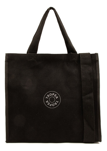 Cartera Playera Mujer Tropea Amour Color Negro Correa de hombro Negro Diseño de la tela Liso