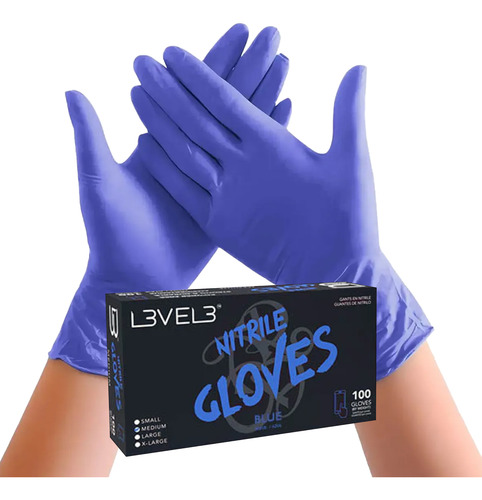 Guantes Profesionales De Nitrilo Level3 Libre De Latex 100pz
