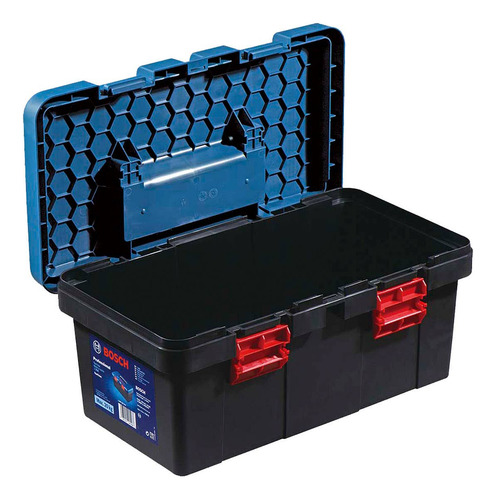 Caja de herramientas Bosch 1 600 A01 2XJ de plástico 19.5cm x 42.7cm x 23.2cm negra y azul