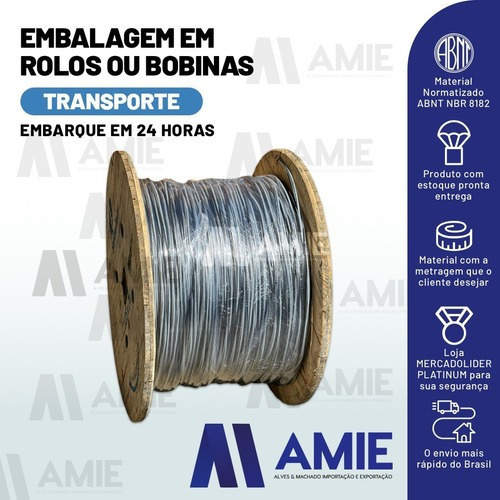 Cabo De Alumínio; Triplex 16mm - Rolo Com 280 Metros