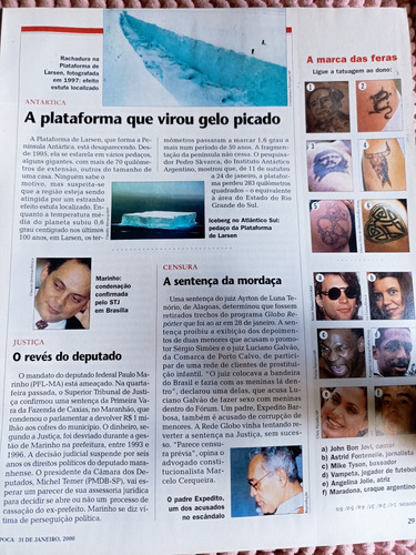 Revista Época C Giselle Bundchen,rivaldo Junior (Usado)