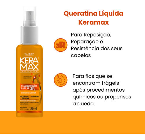 Queratina Liquida Keramax Reconstrucao Capilar 120ml