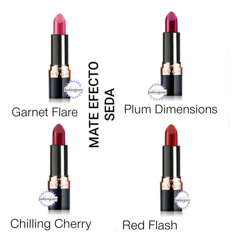 Labial Ultra Mate Y Mate Efecto Seda Avon Con Fps 15 Color Velve raspberry