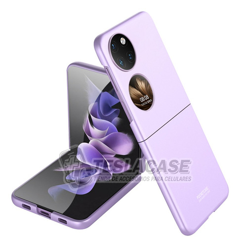 Carcasa Para Huawei P50 Pocket Rígida Morado