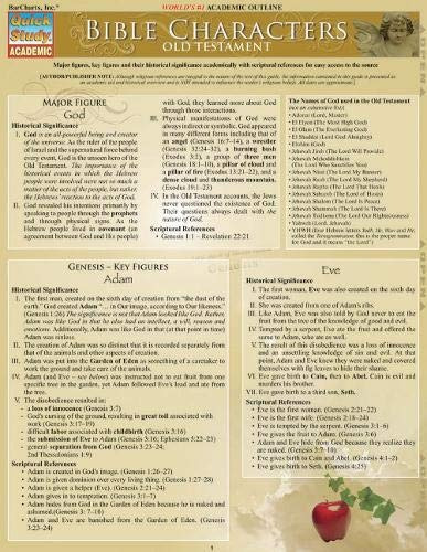 Bible Characters Old Testament (quick Study Academic)