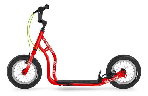 Scooter Bicicleta Yedoo Tidit Aro 12 Niños Color Red