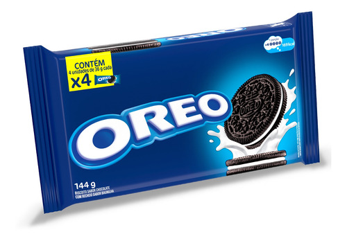 Imagem 2 de 8 de Biscoito Recheado Oreo Original Multipack 144g