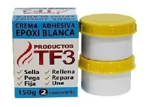 Erpox Blanco Adhesivo Epoxi En Pasta Tf3 X 150gr. X 12 Uni