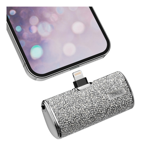 Cargador Portatil Para iPhone Iwalk Mini Power Bank 4500mah Color Plateado