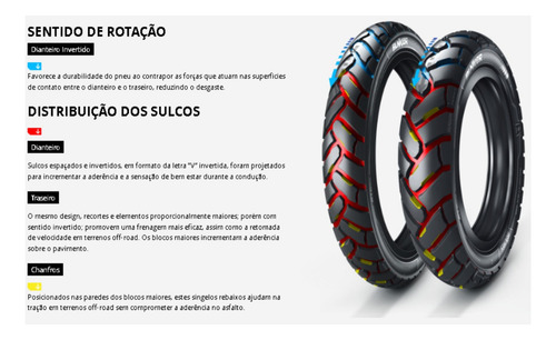 Pneu Traseiro Tube Type 110/90-17 Ira Bunker Honda Bros 125