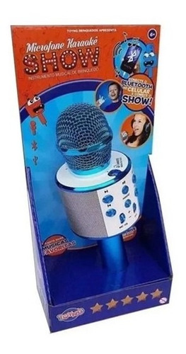 Karaokê Microfone Bluetooth Azul - Musical Infantil - Toyng